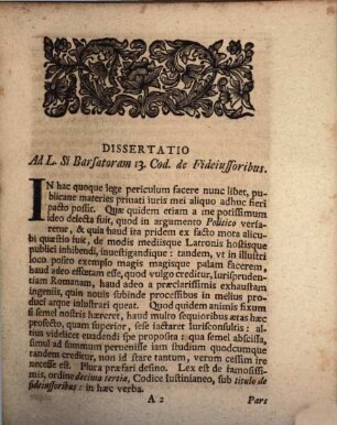Iacobi Gothofredi ... De famosis latronibus investigandis dissertatio : ad L. Si Barsatoram XIII. Cod. de fideiussoribus