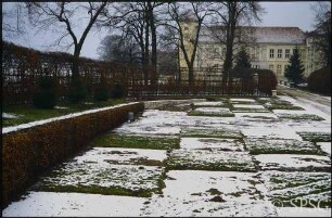 Rheinsberg, Schlossgarten Rheinsberg, im Winter.