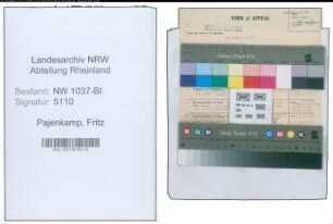 Entnazifizierung Fritz Pajenkamp , geb. 15.05.1899 (Angestellter)