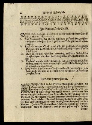 Der erste Haupt-Punct