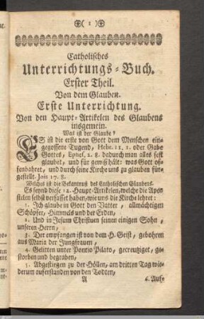 Catholisches Unterrichtungs-Buch.