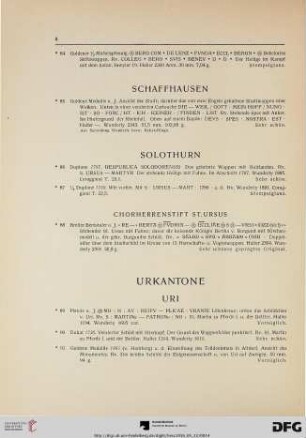 Urkantone (Nr. 89-99)