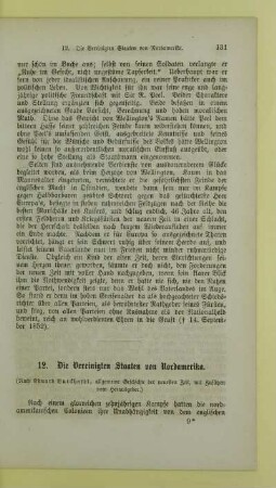 12. Die Vereinigten Staaten von Nordamerika