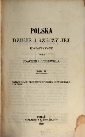 Polska dzieje i rzeczy jéj, 2
