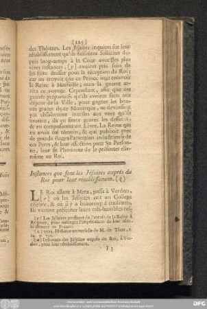 Instances que font les Jésuites auprés du Roi pour leur rétablissement.