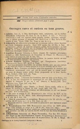Ouvrages rares et curieux en tous genres - bibliographie - elzeviers non rognés - impressions rares - ouvrages topographiques