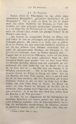 § 3. Fr. Paulsen.