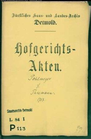 Pohlmeyers Witwe gegen Töns Thiemann in Heidenoldendorf und Kons. - Schuldforderung