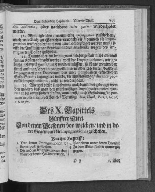Fünffter Titel. Von denen Personen von welchen / und in deren Gegenwart die Impugnationes geschehen.