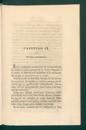 Capítulo IX. - Muchas peripecias.