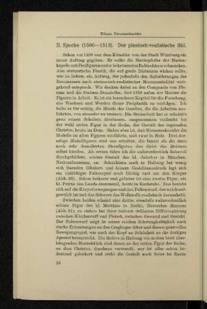 II. Epoche (1500-1513). Der plastisch-realistische Stil.