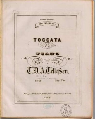 Toccata pour piano : oeuv. 22
