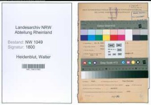 Entnazifizierung Walter Heidenblut , geb. 11.08.1905 (Makler)