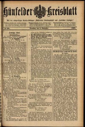 Ausgabe vom Dienstag, den 08. November 1898.