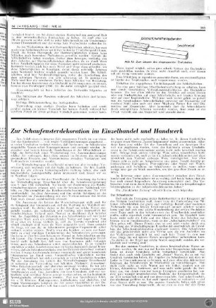 Zur Schaufensterdekoration im Einzelhandel und Handwerk