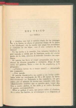 Del trigo : La siega
