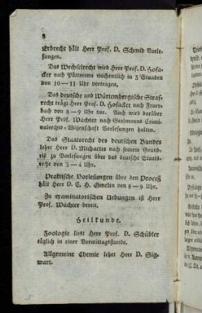 8-11, Heilkunde