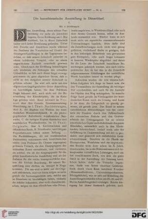 Die kunsthistorische Ausstellung in Düsseldorf, [1]
