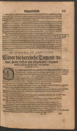 De Superbia Et Ambitione. Wider die herrliche Tugend/ demut/ streitet Hoffart und Ehrgeitzigkeit ...