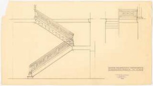 Villa Griebenow, Vetschau Umbau: Treppengeländer: 2 Ansichten 1:20