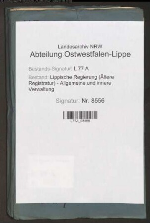 Wege-(Chaussee-)gelderhebung zwischen Meinberg und Blomberg zu Herrentrup, Bd. 3