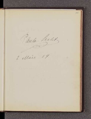 Paula Szalit. – o.O., 02.03.1904