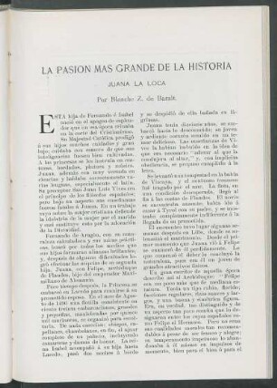 La pasión más grande de la historia. : Juana la loca.