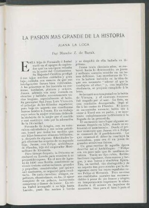 La pasión más grande de la historia. : Juana la loca.