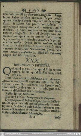 XXX. Delineatio Physices