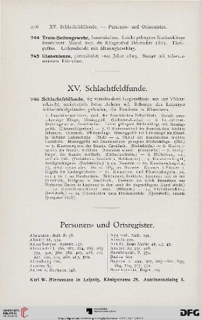 XV. Schlachtfeldfunde (Nr. 746)