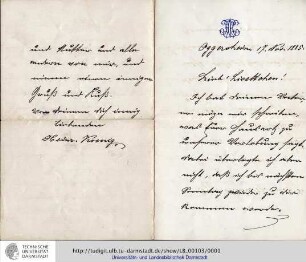 Brief vom 17.11.1885