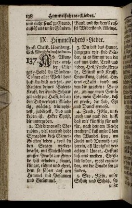 IX. Himmelfahrts-Lieder – XII. An Marien-Festen