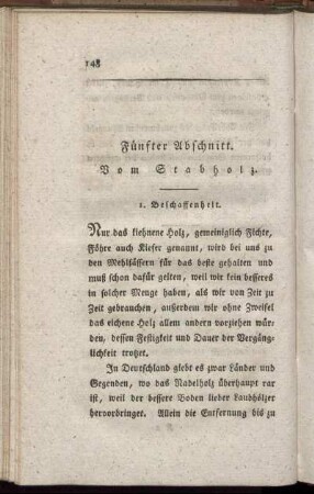Fünfter Abschnitt. Vom Stabholz.