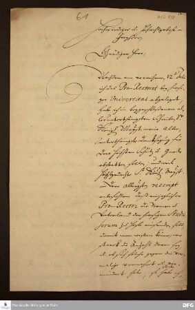 Brief von August Hermann Francke an [Marquard Ludwig v. Printzen].