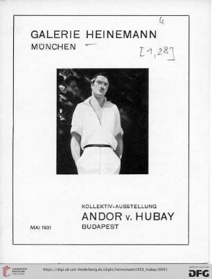 Kollektiv-Ausstellung Andor v. Hubay, Budapest : Mai 1931