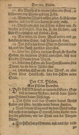 Der CX. Psalm