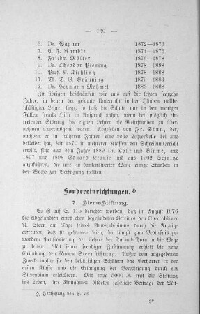 Sondereinrichtungen.