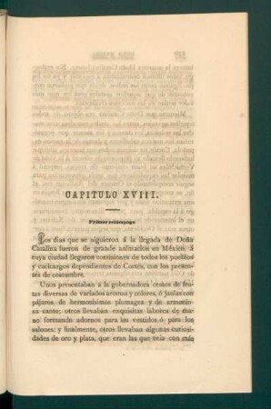 Capítulo XVIII. - Primer relámpago.