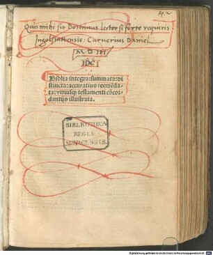 Biblia integra: summata: distincta: accuratius reeme[n]data: vtriusq[ue] testamenti co[n]cordantijs illustrata