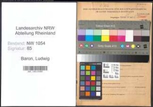 Entnazifizierung Ludwig Baron , geb. 01.08.1899 (Stadtinspektor)