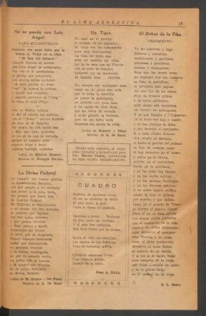 El debut de la Piba : (Fragmento)