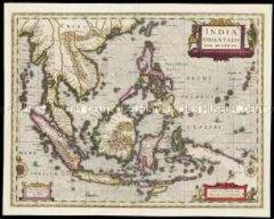 Indiae Orientalis Nova Descriptio. Karte von Indien aus: ? Von den Indien gegen Orient, S. 665-668