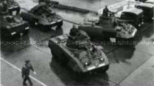 Panzer auf amerikanischen Militärgelände - US Barracks