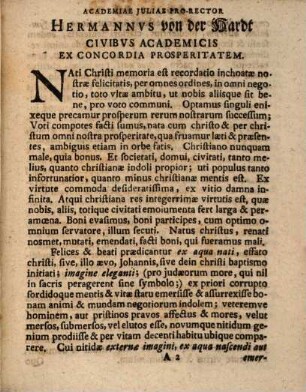 Civium Concordia in Academia Iulia ...