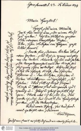 Brief vom 23.02.1899