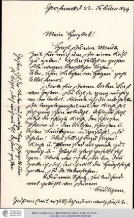 Brief vom 23.02.1899