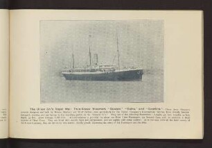 The Union Co.'s Royal Mail Twin-Screw Steamers "Gascon", "Gaika" and "Goorkha" - ...