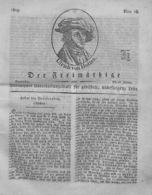 Nro. 18., Donnerstag, den 26. Januar 1809