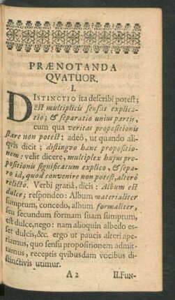 Praenotanda Quatuor.