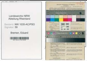 Entnazifizierung Eduard Bremen , geb. 15.04.1904 (Bergmann)